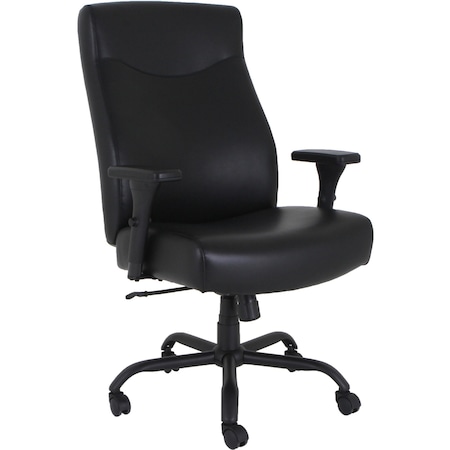 Lorell Big & Tall Executive High-Back Chair With Adjustable Arms, Black LLR48846